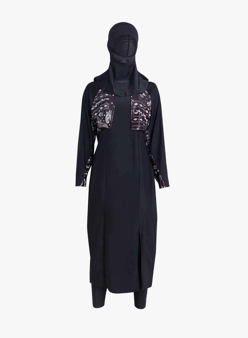 خزانة طقم بوركيني طويل بطبعة - Image 1